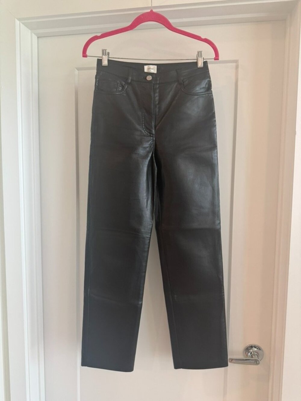 Aritzia Wilfred Melina Black Vegan Leather Pants Size 4